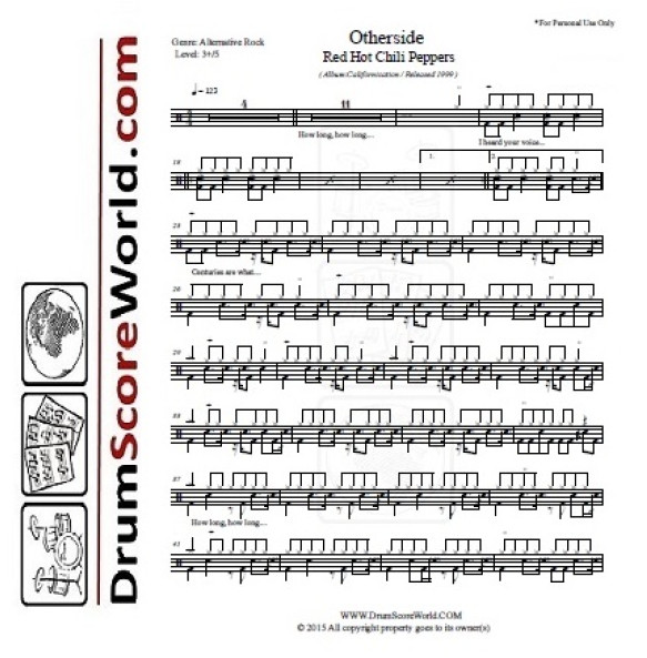 Red Hot Chili Peppers - Otherside + Play-Along Track 